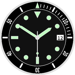 Diver Clock face